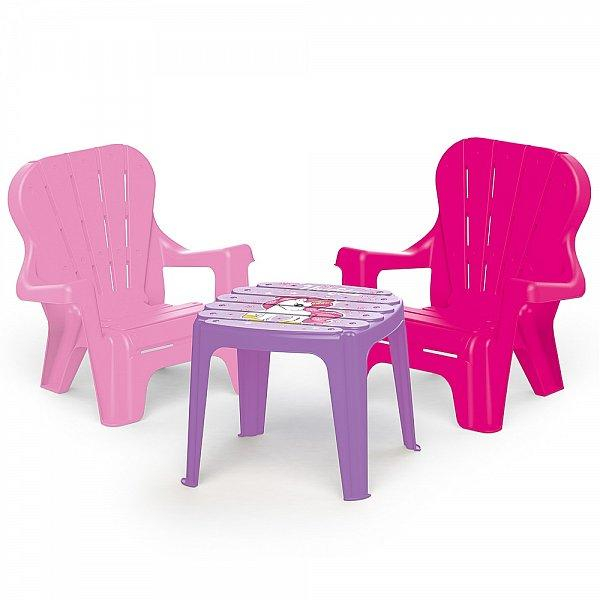 Dětský zahradní set stůl a 2 židle, jednorožec