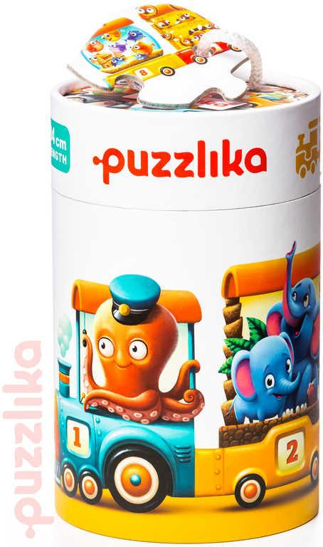 PUZZLIKA Baby puzzle skládačka Vlak zvířátka velké dílky set 20ks