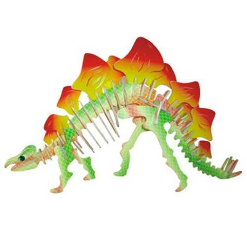 Woodcraft Dřevěné 3D puzzle Stegosaurus barevný