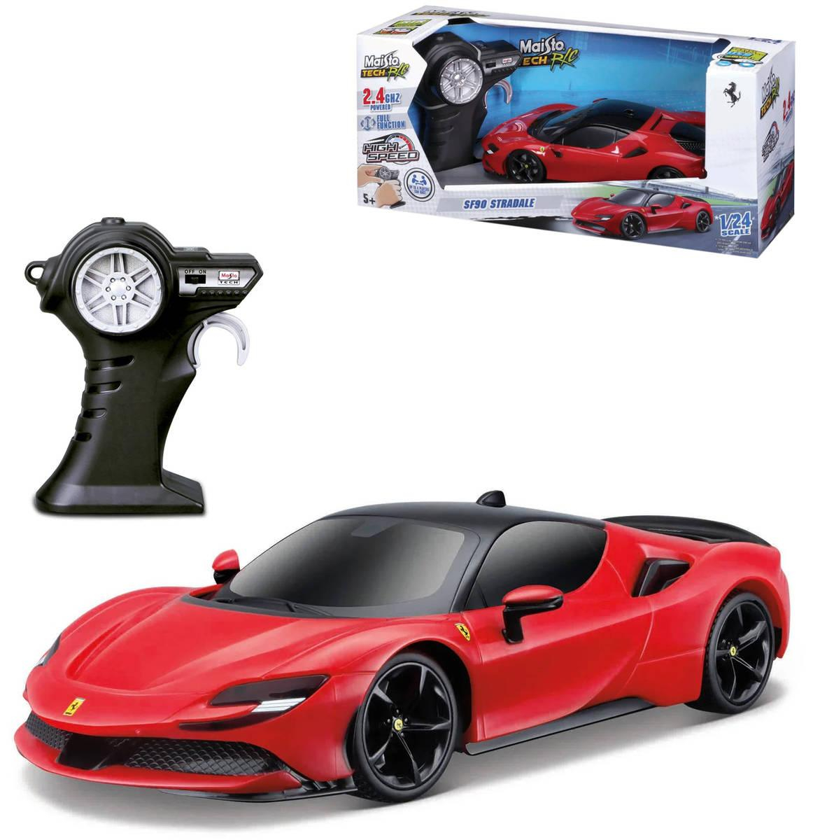 MAISTO RC Auto Ferrari SF90 Stradale na vysílačku 2,4GHz na baterie 1:24