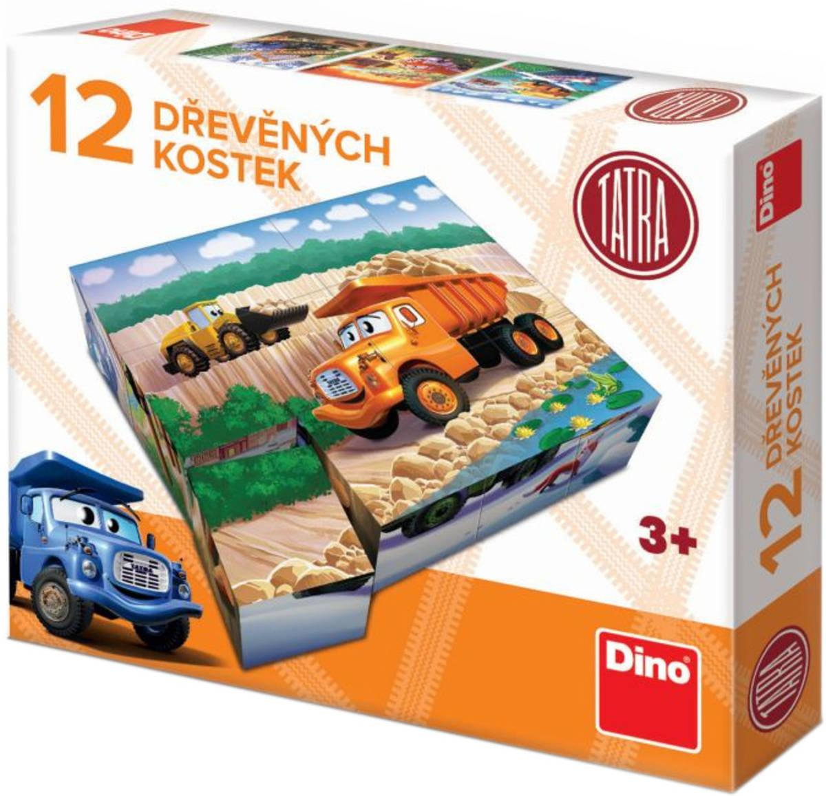 DINO DŘEVO Kubus Tatra obrázkové kostky set 12ks