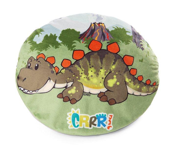 NICI polštář oboustranný Dino Tony-Rex Fossily 32x26cm, fosforeskující ve tmě, GREEN