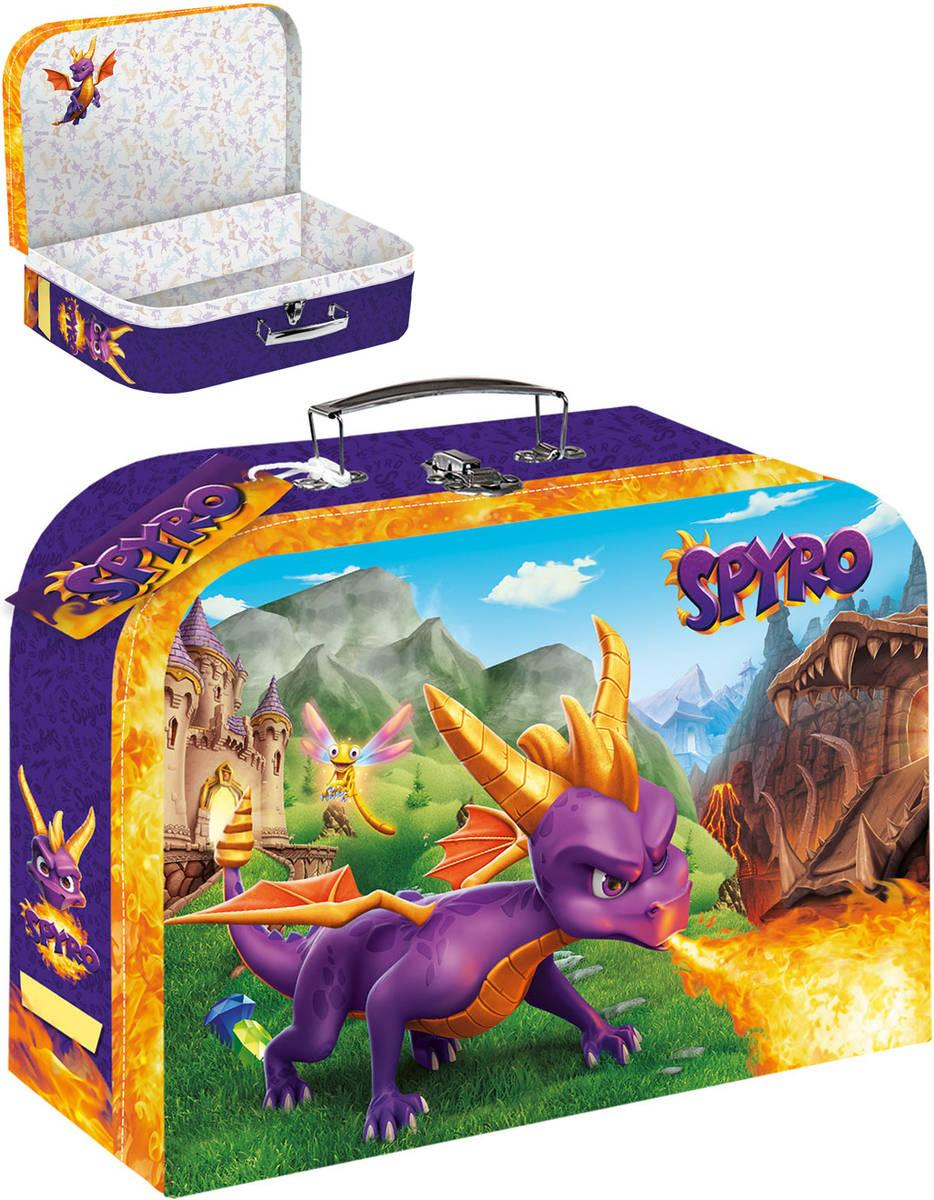 Kufřík školní dráček Spyro 35x23x10cm tvrdý karton