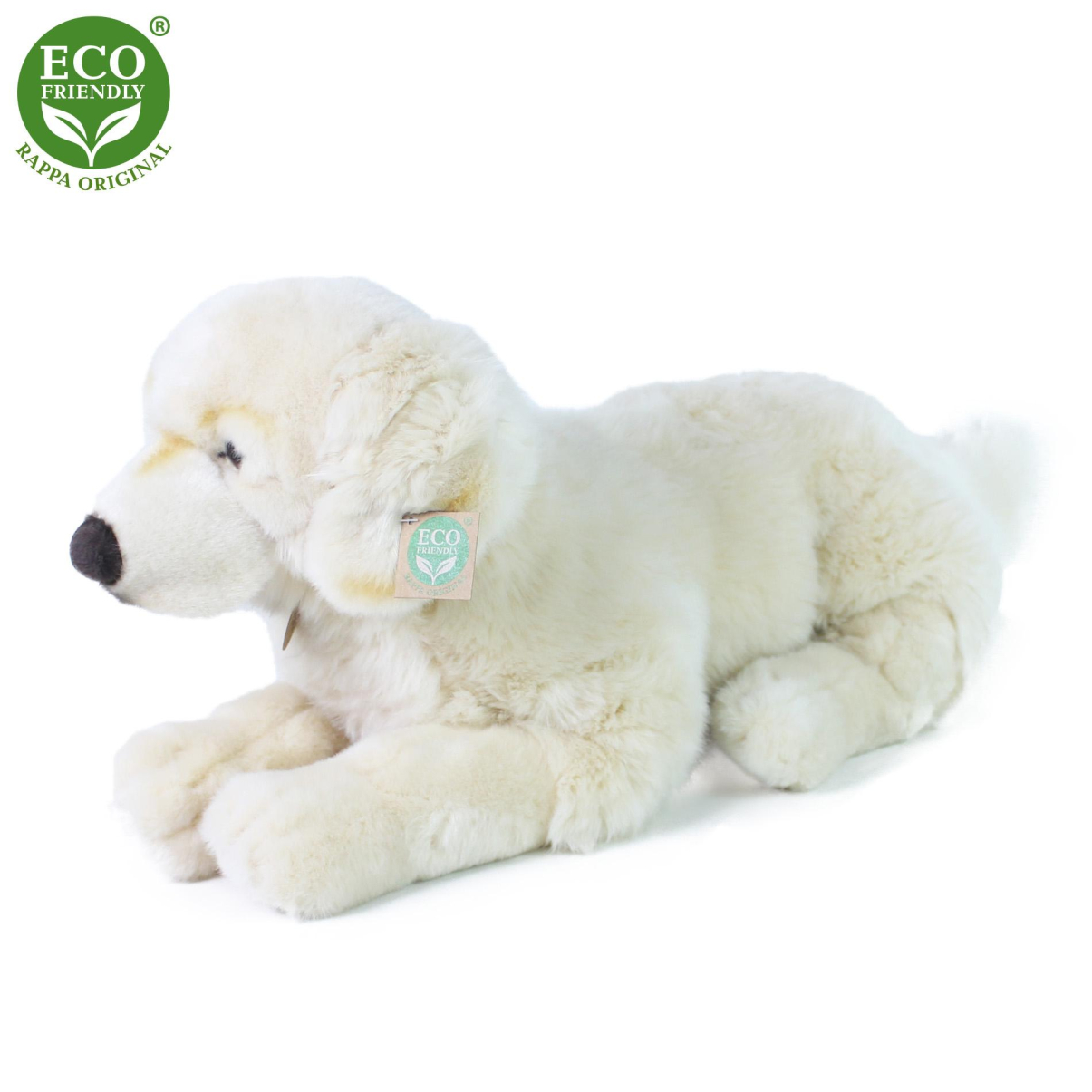 Plyšový pes retriever ležící 60 cm ECO-FRIENDLY