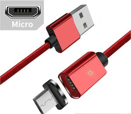 USB nabíječka Essager se třemi druhy konektorů - Konektor Micro červená