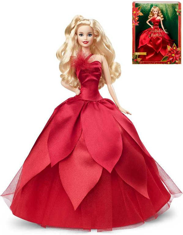 MATTEL BRB Panenka Barbie vánoční blondýnka slavnostní šaty dárkové balení