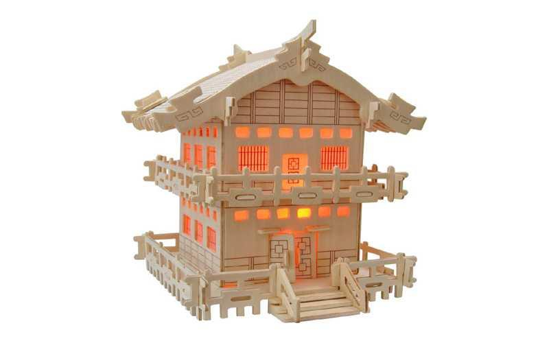 Woodcraft Dřevěné 3D puzzle japonská chatka