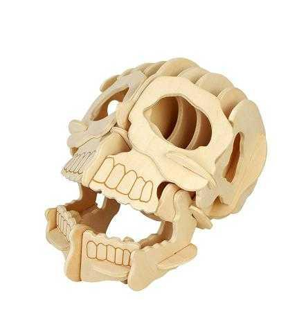 Woodcraft Dřevěné 3D puzzle lebka