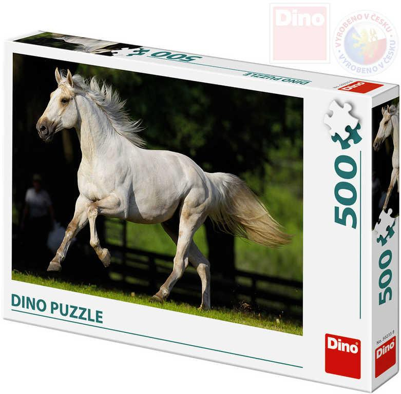 DINO Puzzle 500 dílků Bělouš na louce foto 47x33cm skládačka v krabici