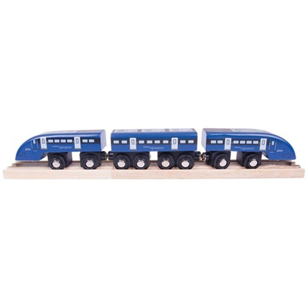 Bigjigs Rail Rychlík High Speed 1 modrý