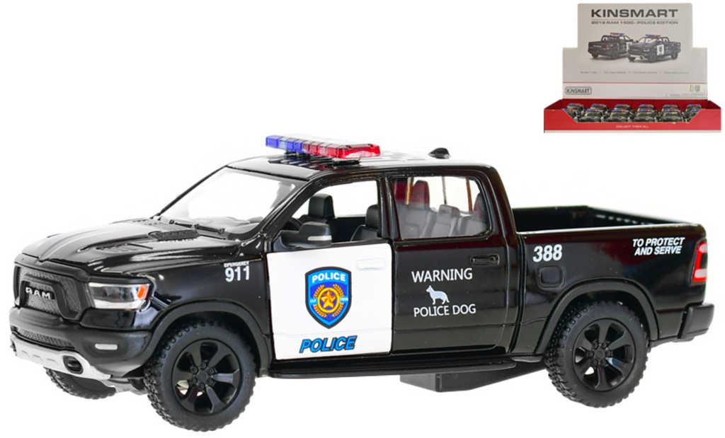 KINSMART Auto model Dodge RAM 1500 policejní kov 1:46 PB 13cm