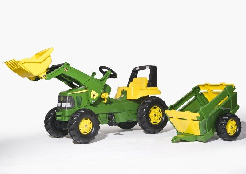 Šlapací traktor Rolly Junior John Deere s nakladačem a vlekem