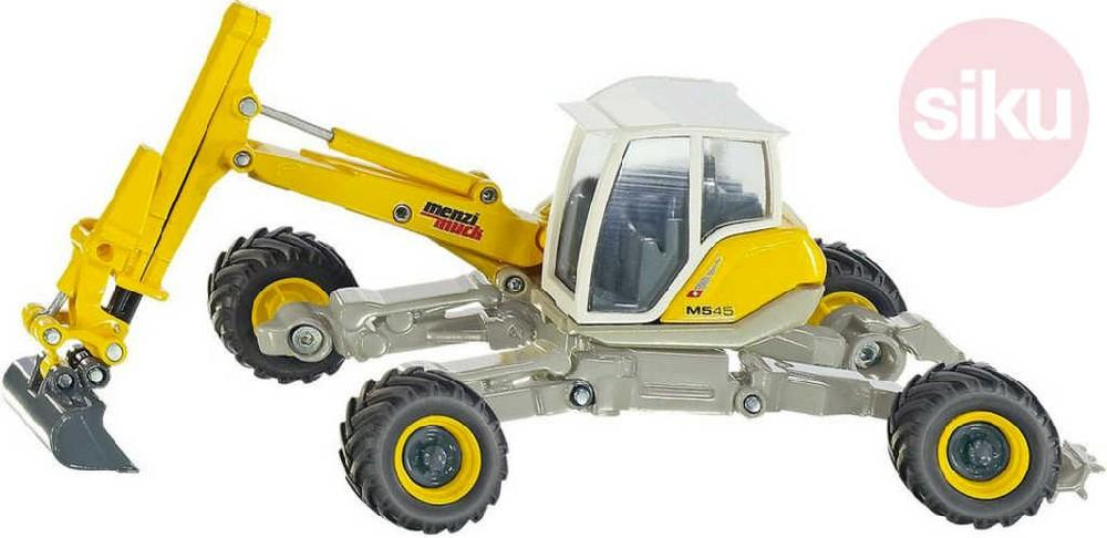 SIKU Bagr žlutý do težkého terénu Menzi -Muck 1:50 model kov 3548