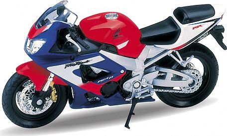 Welly - Motocykl Honda CBR900RR Fireblade model 1:18 modročervená