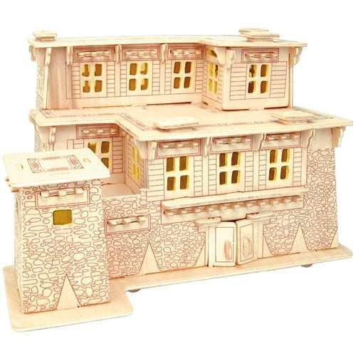 Woodcraft Dřevěné 3D puzzle Tibetský dům I