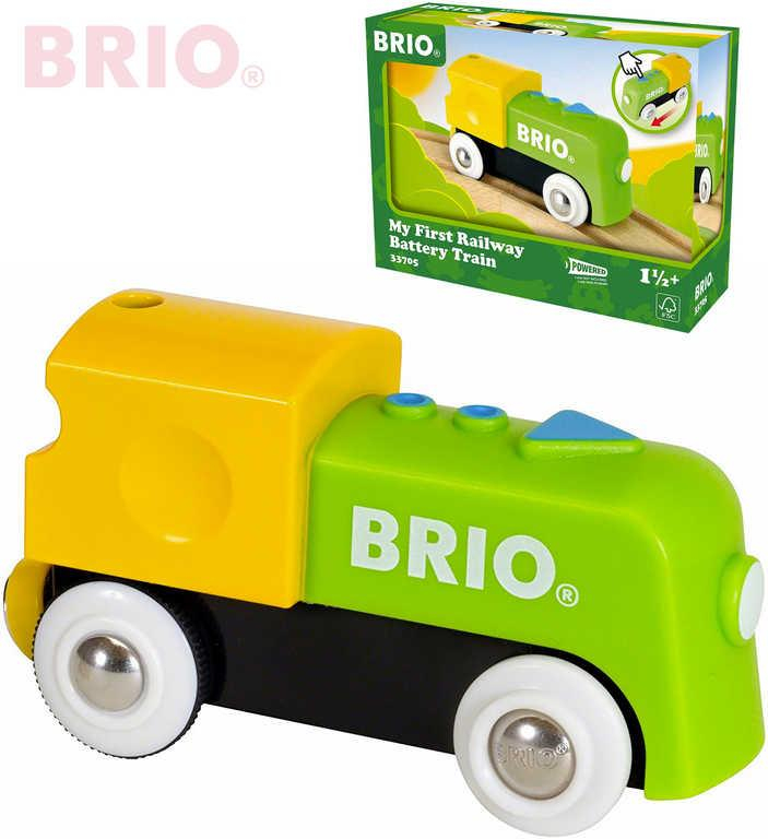 BRIO Baby moje první mašinka elektrická na baterie 9cm doplněk k vláčkodráze