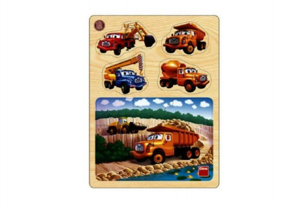 Puzzle dřevěné 13dílků + vkládačka Tatra v lomu 22x30x1cm 1+