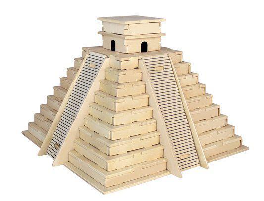 Woodcraft Dřevěné 3D puzzle pyramida Inků