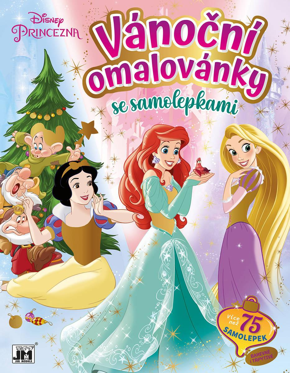 JIRI MODELS Vánoční omalovánky Disney Princezny se samolepkami