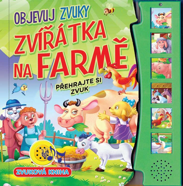 Knížka zvuková Zvířátka na farmě 19x20cm na baterie Zvuk