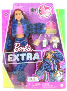 Barbie Extra - modrá teplákovka s leopardím vzorem HHN09