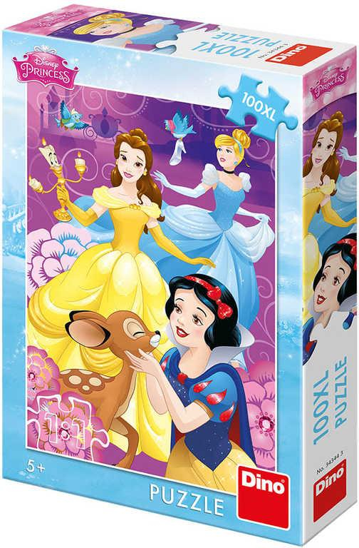 DINO Puzzle XL Disney Duhové Princezny 100 dílků 33x47cm skládačka v krabici