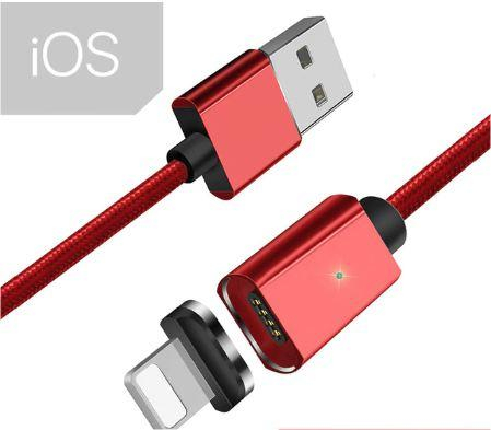 USB nabíječka Essager se třemi druhy konektorů - Konektor Apple červená