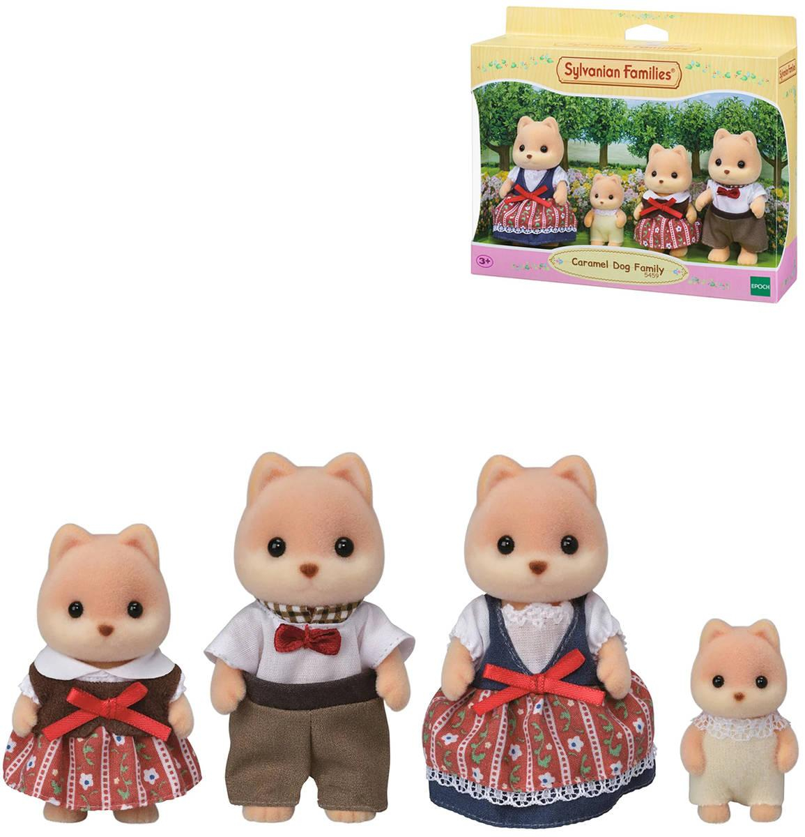 Sylvanian Families rodina karamelových psů set 4 figurky psí rodinka v krabici