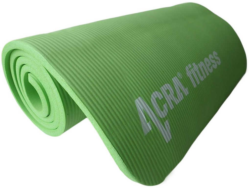 ACRA Podložka fitness na cvičení NBR Yoga Mat 183x61cm zelená