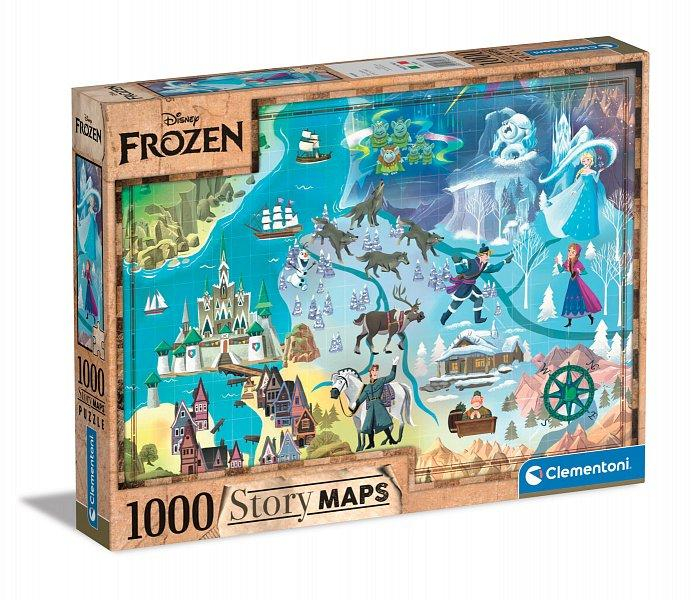 Puzzle 1000 dílků Disney Mapa - Frozen