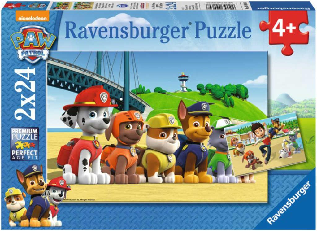 RAVENSBURGER Puzzle Tlapková Patrola Stateční psi 48 dílků skládačka 2v1