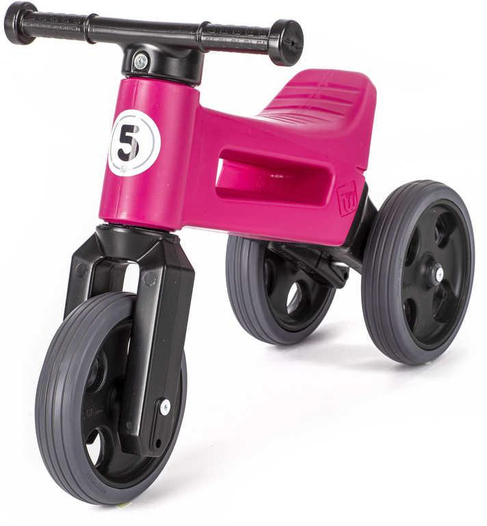 Odrážedlo Funny Wheels Rider Sport 2v1 dětské odstrkovadlo Růžové plast