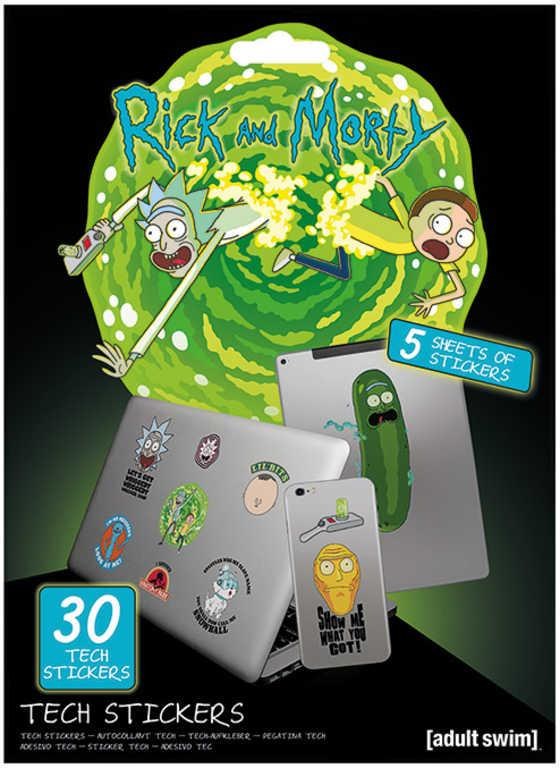 Samolepky technické Rick a Morty set 5 listů 30ks