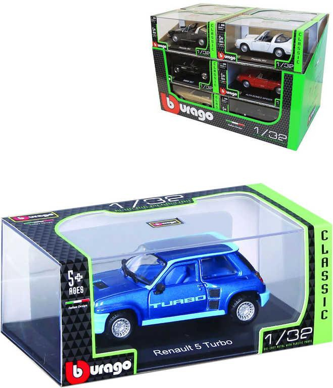 BBURAGO Auto model Classics 1:32 různé druhy kov v krabici