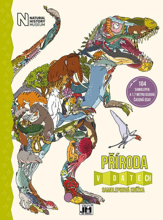 JIRI MODELS Knížka samolepková Příroda v datech dino