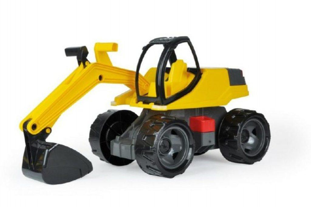 Bagr žlutočerný Giga Trucks plast 80cm v krabici 70x35x29cm