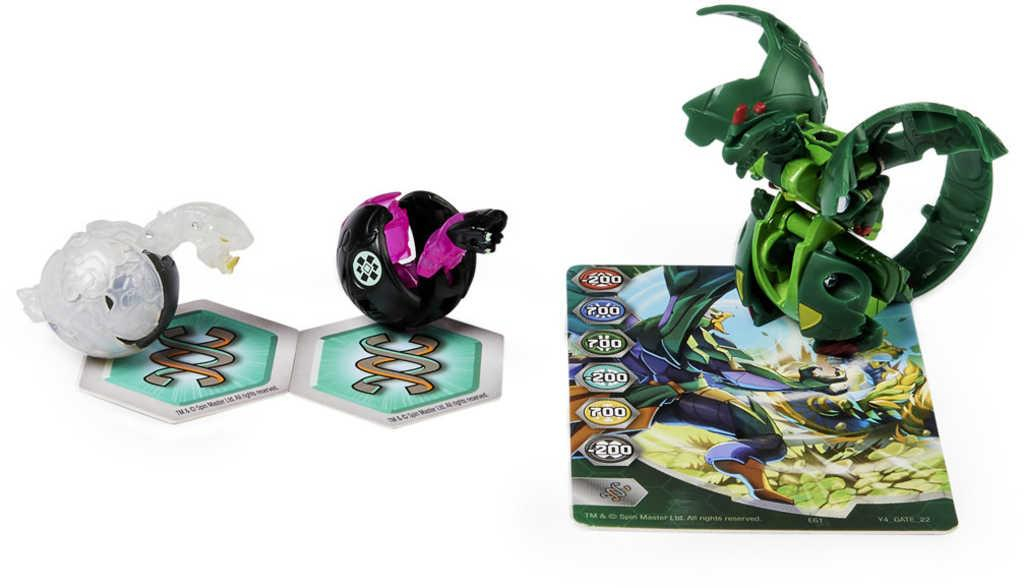 SPIN MASTER Bakugan S4 1ks + Nanogan 2ks s doplňky různé druhy kov