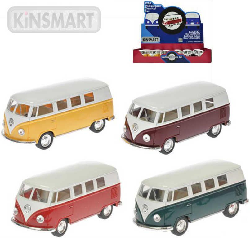 KINSMART Autobus model 1:32 VW Classic kov PB 13cm zpětný chod 4 barvy