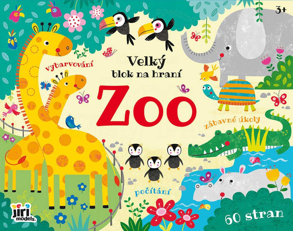 JIRI MODELS Velký blok na hraní zvířátka ZOO omalovánky