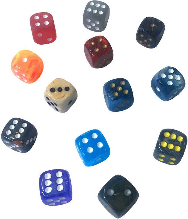 CHESSEX Hrací kostka klasická 6 stěn různé barvy plast