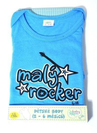 ALBI Bodýčko s nápisem "Malý rocker" vel. 2-6 měsíců