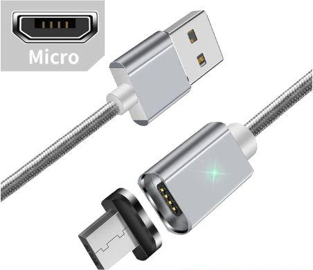 USB nabíječka Essager se třemi druhy konektorů - Konektor Micro stříbrná