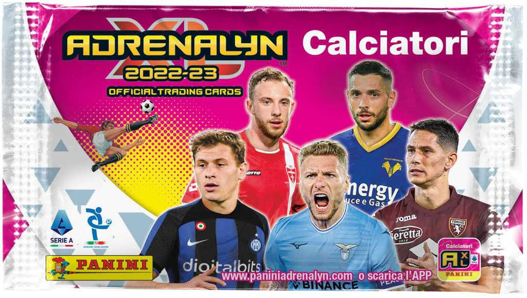 PANINI Italská série A 22/23 Sběratelské karty Adrenalyn XL booster