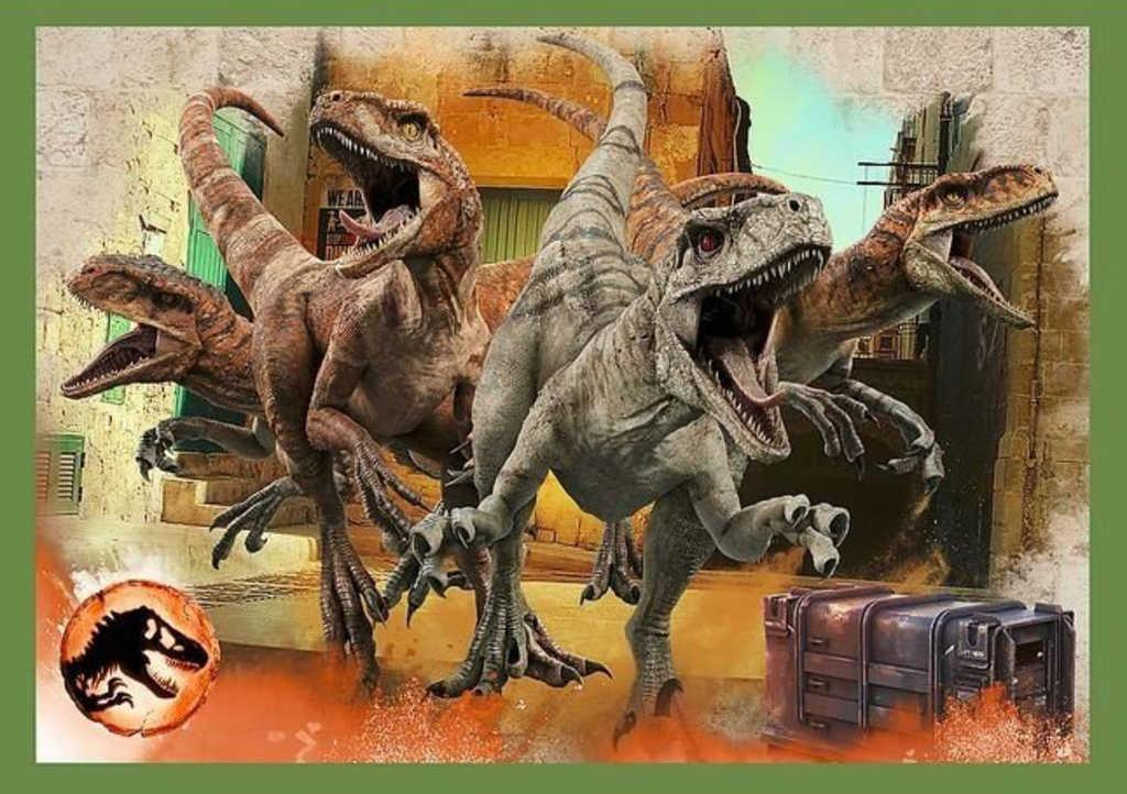 TREFL PUZZLE 4v1 Jurassic World Nebezpeční dinosauři 207 dílků skládačka