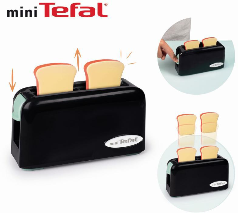 SMOBY Toaster Mini Tefal Express dětský set topinkovač + toustový chléb 2ks