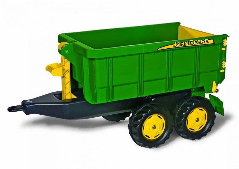 Vlečka za traktor John Deere vyklápěcí zelená