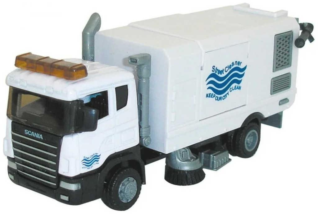 MAC TOYS Vozidlo úklidové Scania 1:48 kovové auto 3 druhy v krabici