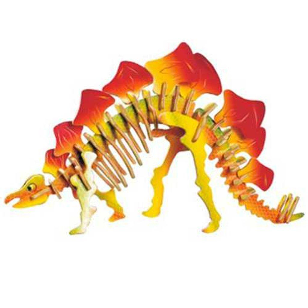 Woodcraft Dřevěné 3D puzzle malý Stegosaurus