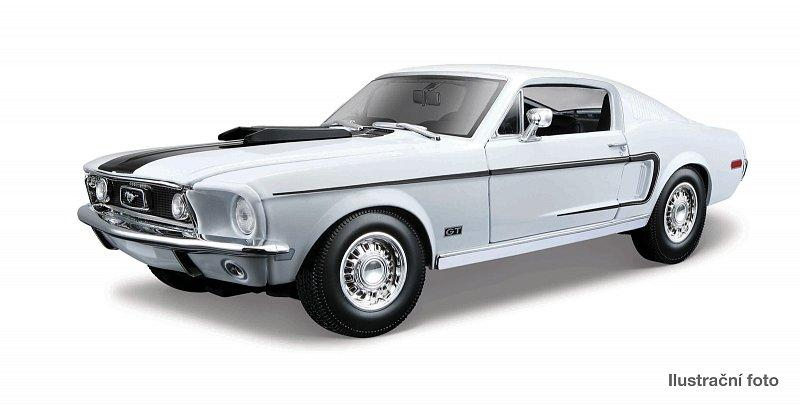 Maisto - Ford Mustang GT Cobra Jet FB 1968, metal modrá, 1:18