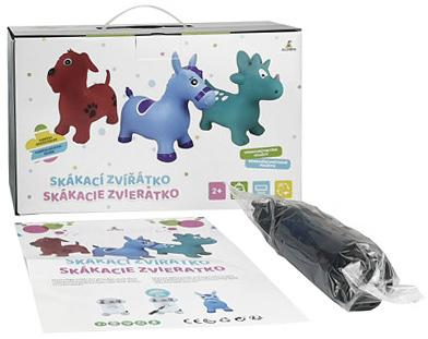 Baby hopsadlo nafukovací dinosaurus zelený set skákadlo s pumpičkou